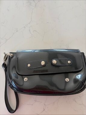 Patent Leather Wristlet Clutch in Black by Beijo